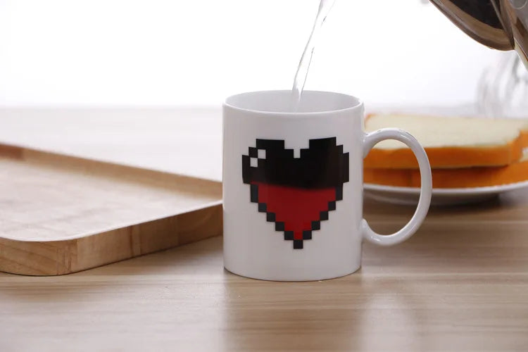 Peachy Love Heart Mug - Sip with a Smile!