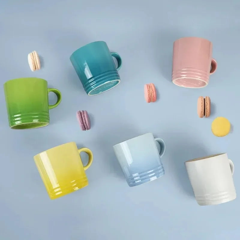 Rainbow Dream Ceramic Mug: Colorful Gradient Delight for Your Sips