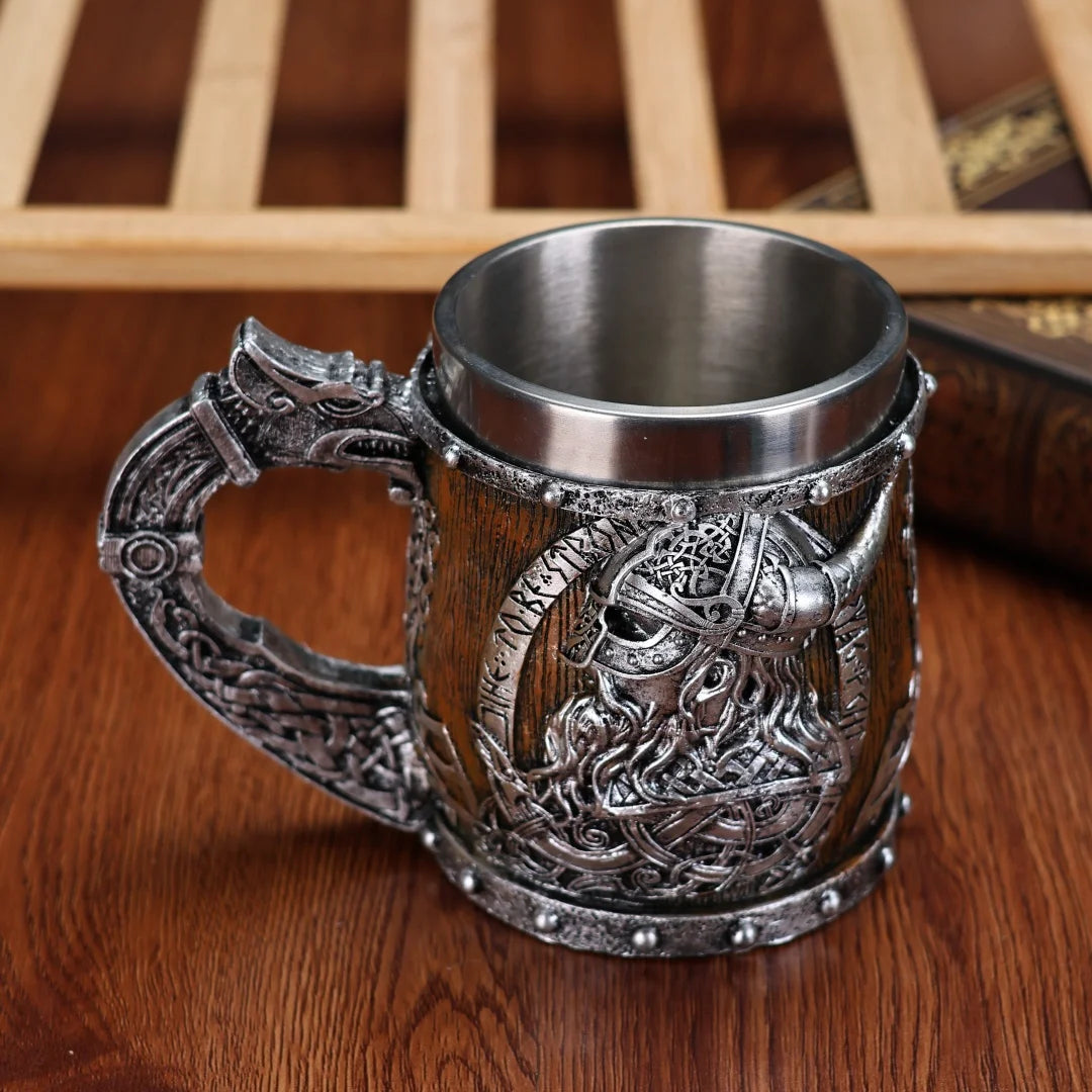 Viking Warrior Dragon Tankard: The Ultimate Stainless Steel Beer Mug