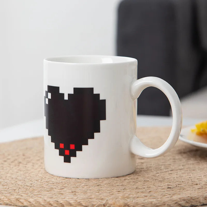 Peachy Love Heart Mug - Sip with a Smile!
