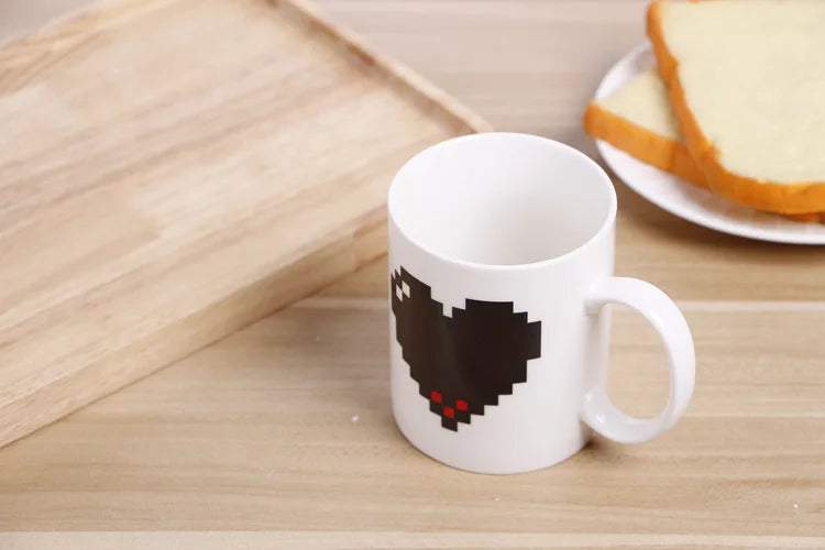 Peachy Love Heart Mug - Sip with a Smile!
