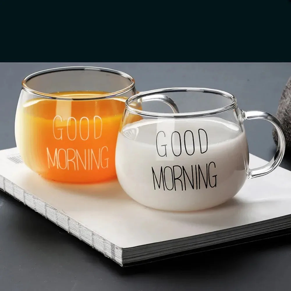 Sassy Glass Mug for Your Morning Brew: "Sip Happens" 350ml