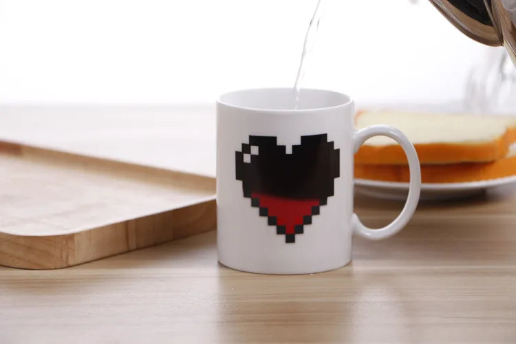 Peachy Love Heart Mug - Sip with a Smile!