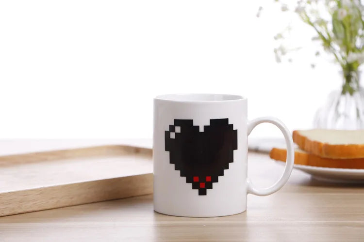 Peachy Love Heart Mug - Sip with a Smile!