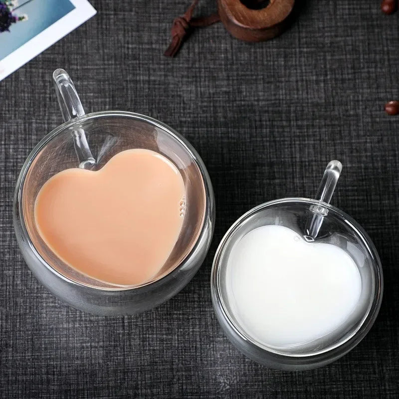 Heartfelt Charm: Double Wall Insulated Love Mug - Perfect Gift for Tea and Coffee Lovers
