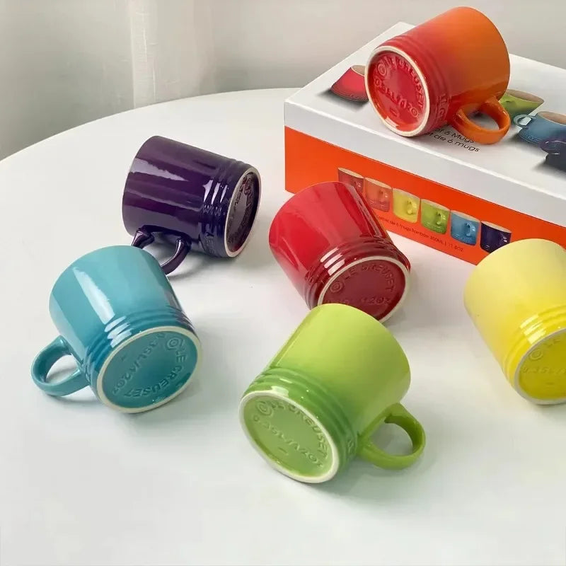 Rainbow Dream Ceramic Mug: Colorful Gradient Delight for Your Sips